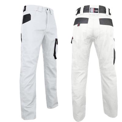 LMA Pantalon bicolore Blanc / noir FACADE 1474 - T42
