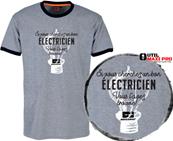 Bosseur Tee-shirt Electricien Gris Chiné M - 11526-002