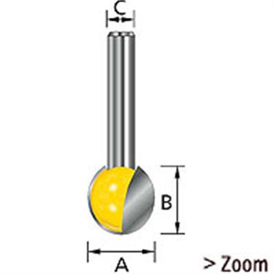 FRAISE BOULE Q 8 DIA 9,5 MAKITA - D-48119