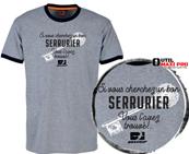 Bosseur Tee-shirt Serrurier Gris-chiné M - 11531-002
