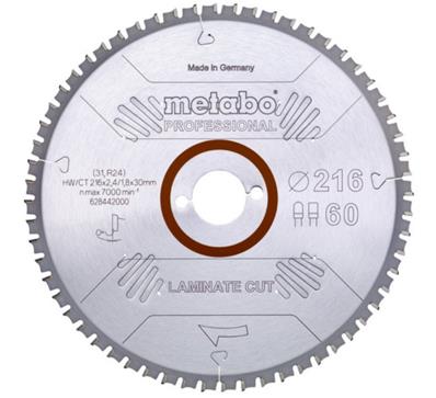 LAME SCIE CIRC. PRO "LAMINATE CUT" HW/CT 254X30 66 FZ/TZ 0° METABO