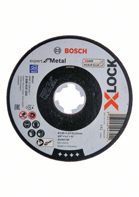 DISQUES TRONÇONNER X-LOCK METAL 125MM AS 46 S BF 125MM 1,6MM BOSCH