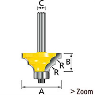 FRAISE DBLE 1/4 ROND D31.8 Q8 MAKITA - D-11411