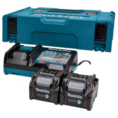 PACK 40V 2 BATTERIES 2,5AH BL4025 + CHARGEUR MAKPAC1 MAKITA -191V27-4