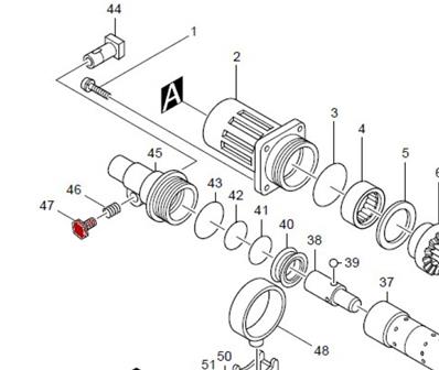 MAKITA VIS TETE HEX M8 HR3520B - 265321-9
