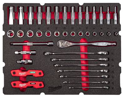 MILWAUKEE MODULE PACKOUT™ SET CLIQUET 3/8" 55PC 4932493640