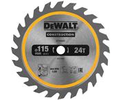 DEWALT L. scie circulaire sans fil Construction, 115x9,5mm, 24T, ATB,