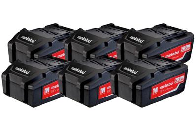METABO Set 6 x Batteries Li-Power 18 V/5,2 Ah - 625152000