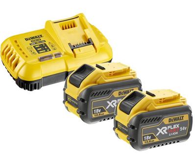 PACK 2 BATTERIES XR FLEXVOLT 18V/54V 12AH/4AH LI + CHARGEUR DEWALT