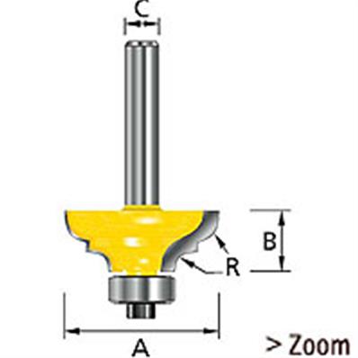 FRAISE A PROFILER D25.4 Q8 MAKITA - D-11601