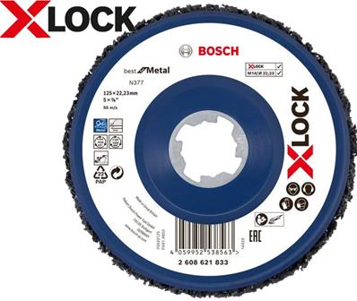 DISQUE NETTOYAGE X-LOCK N377 125 MM X-LOCK 125 MM 22,23 MM SIC BOSCH
