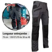 LMA pantalon bicolore poches genouillères ENTREJAMBE 79 CM T40