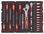 MILWAUKEE MODULE MOUSSE PACKOUT DOUILLE 1/4 35PCS 4932480717