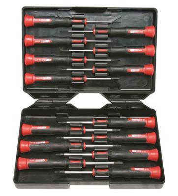 COFFRET DE 14 TOURNEVIS ÉLECTRONIQUES FENTE PHILLIPS® ET TORX® KS