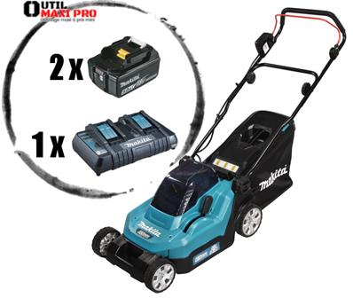 TONDEUSE 38CM 2X18V LI-ION 2BATT 5AH DC18RD MAKITA - DLM382PT2