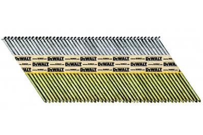 Pointes en bande papier 33° crantées éléctro-zinguées 2.8x75mm DEWALT