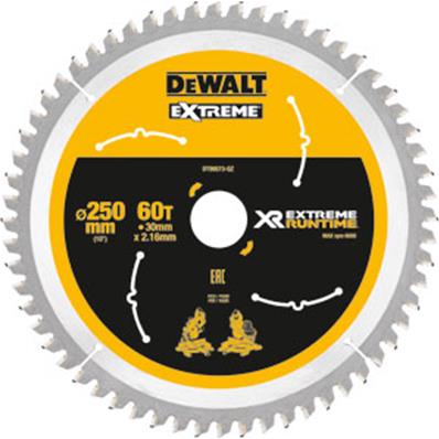 Dewalt L. scie circ stationnaire Carbure XR Runtime, 250x30mm, 60T