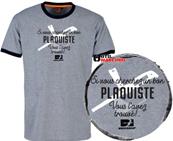 Bosseur Tee-shirt Plaquiste Gris-chiné M - 11535-002