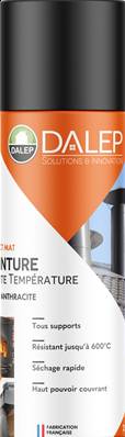 DALEP PEINTURE HAUTE TEMPÉRATURE Gris Quartz - Aérosol 400mL