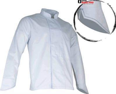 LMA Veste cuisinier blanche ML pressions cachées COURGETTE 2176 - T1