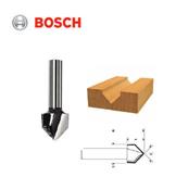 FRAISES À RAINURER DROIT EN V, À DEUX TRANCHANTS, CARBURE BOSCH