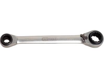 CLÉ POLYGONALE CLIQUET RÉVERSIBLE 4 EN 1 GEARPLUS 10X13 17X19MM KS