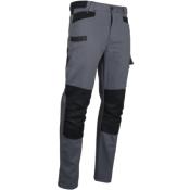 LMA Pantalon Gris/noir multipoches 100% coton PONCE - T.54