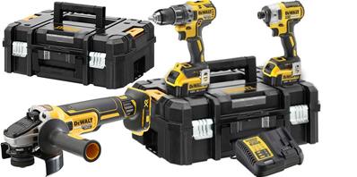KIT 3 OUTILS XR 18V 5AH LI-ION BRUSHLESS - DEWALT - DCK384P2T-QW
