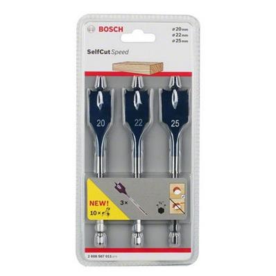 BOSCH Kit 3 mèches à bois Self Cut Speed Ø20-22-25mm - 2608587011