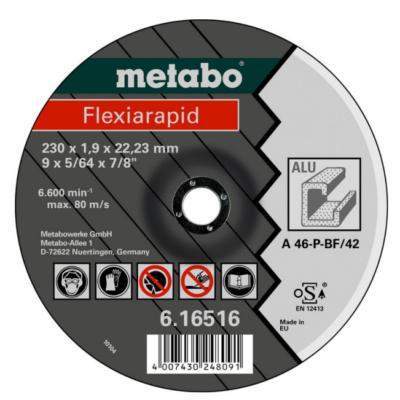 METABO 25 unit. Flexiarapid 180x1,6x22,23 Alu  - 616515000