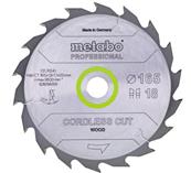 LAME SCIE CIRC. PRO "CORDLESS CUT WOOD" HW/CT 165X20 36 WZ 15° METABO