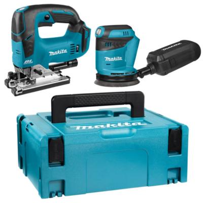 PACK 2 OUTILS 18V SAUTEUSE DJV182 PONCEUSE EX DBO180 MAKITA DLX2276J