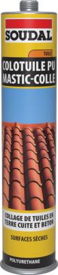 SOUDAL Colotuile 300 mL – Mastic-colle polyuréthane haute adhérence pour tuiles 