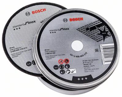 STANDARD INOX 10PCS 125X1,6X22,23MM WA 60 T BF 125MM 1,6MM BOSCH