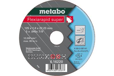 FLEXIARAPID SUPER 125X1,0X22,2 INOX HYDRORESIST METABO - 616220000