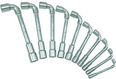 JEU DE 10 CLÉS PIPE DÉBOUCHÉES MÉTRIQUES - 6PANS - EN BOÎTE KS TOOLS