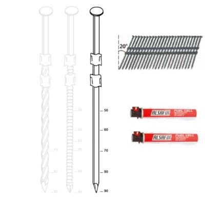Alsafix Pack 20° 2,9 x 50 lisses - 2200 ptes + 2 gaz Réf P2029501