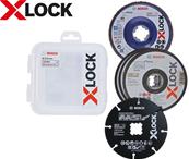 BOSCH Kit X-LOCK 125 mm, disque à tronçonner, plateau à lamelles