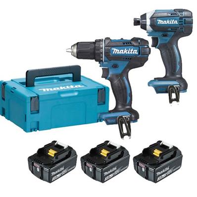 PACK 2 OUTILS 18V DDF482+DTD152 3BATT 3AH MAKPAC MAKITA - DLX2127J1