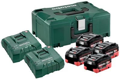 Pack énergie 18V 4x8,0Ah LiHD, ASC 145 duo, metaBOX METABO